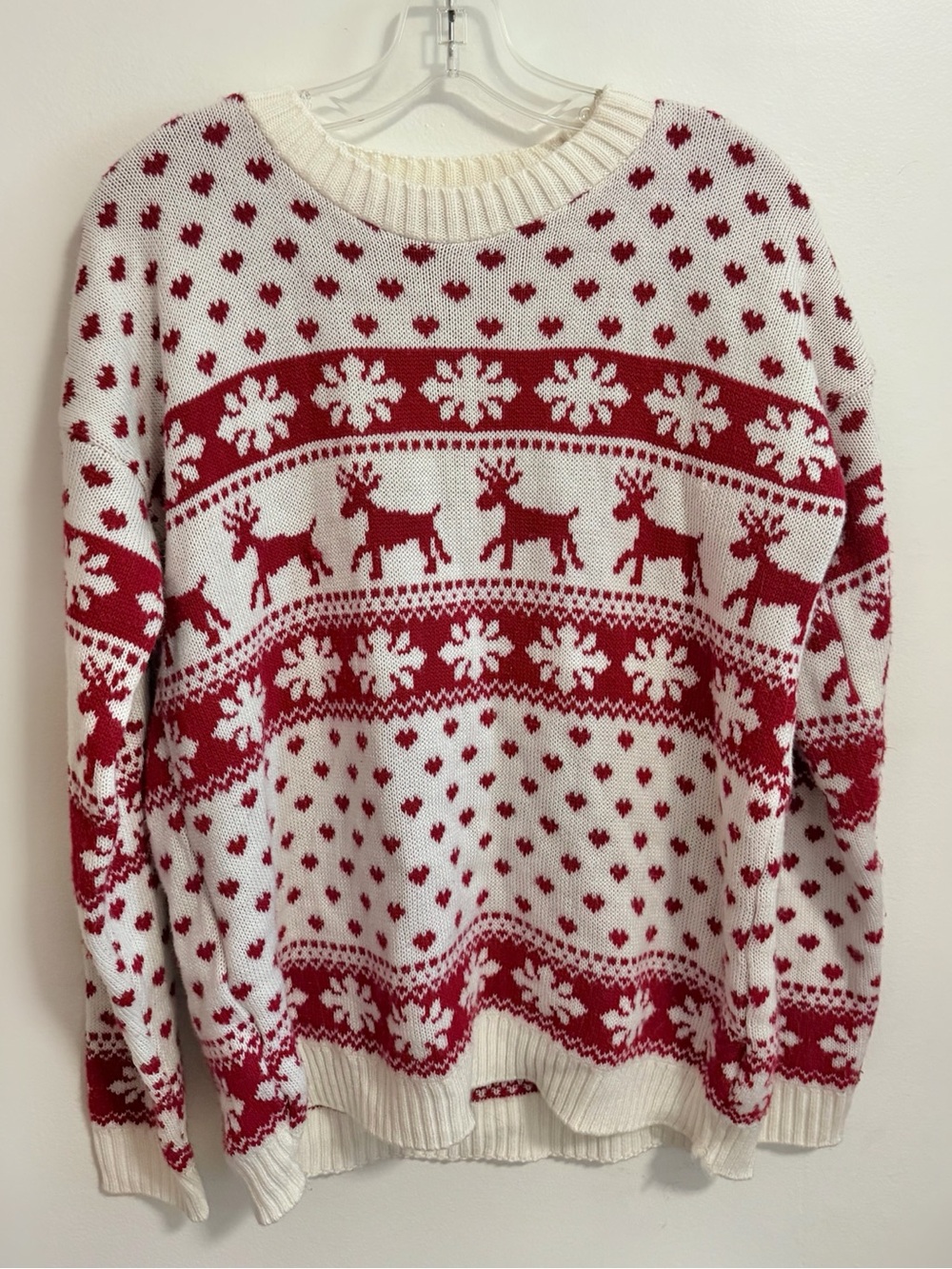 PrettyLittleThing red+white holiday sweater